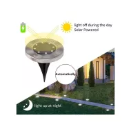 4 db napelemes lámpa a kertbe - 8 LED