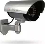 Fiktív CCTV térfigyelő kamera - elemmel működik - ezüst
