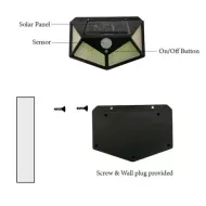 Mozgásérzékelős napelemes LED lámpa - SH-100 - 100 LED - 1 db