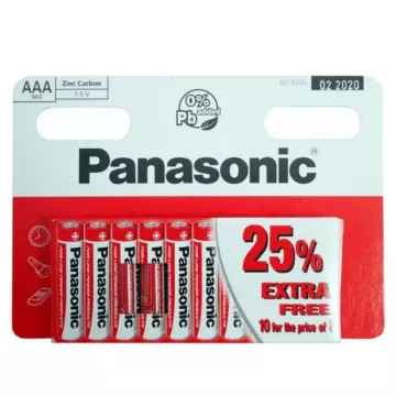 Mikroceruza elemek - Zinc - 10x AAA - Panasonic
